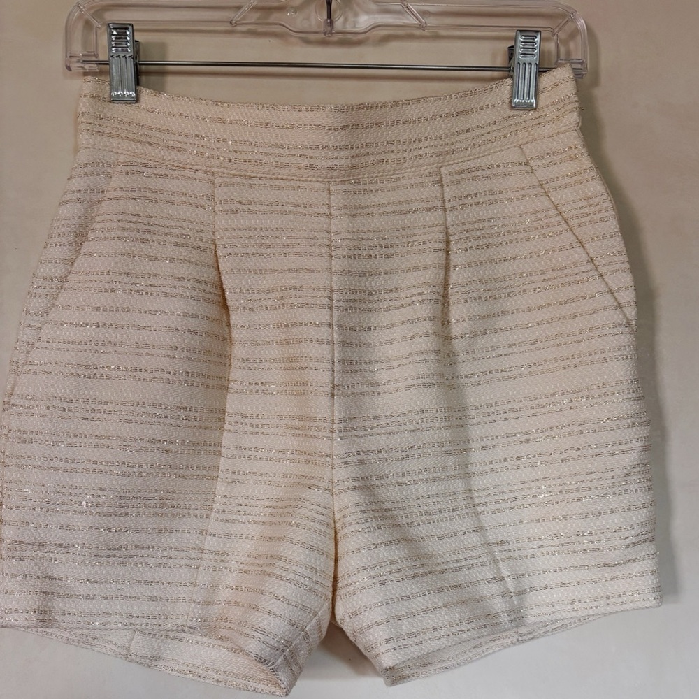 Sparkly Cream Genny Shorts